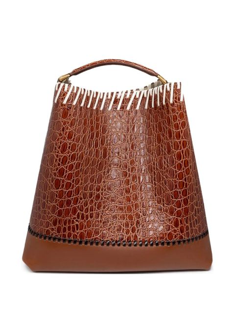 DRIES VAN NOTEN leather bucket bag - Brown - zdjęcie produktu nr 1