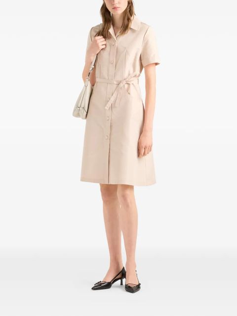 Prada faille shirt dress - Neutrals - zdjęcie produktu nr 2