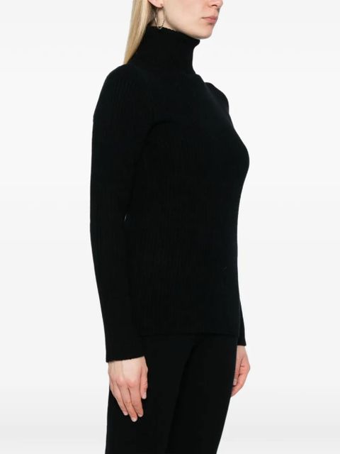 Yves Salomon ribbed turtleneck sweater - Black