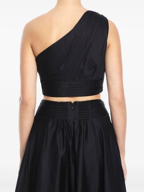 Aje Clarity one-shoulder crop top - Black