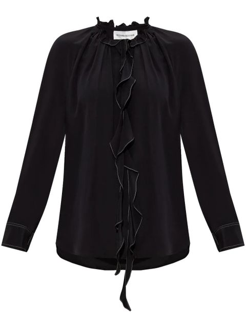 Victoria Beckham ruffle-detailing blouse - Black - zdjęcie produktu nr 1