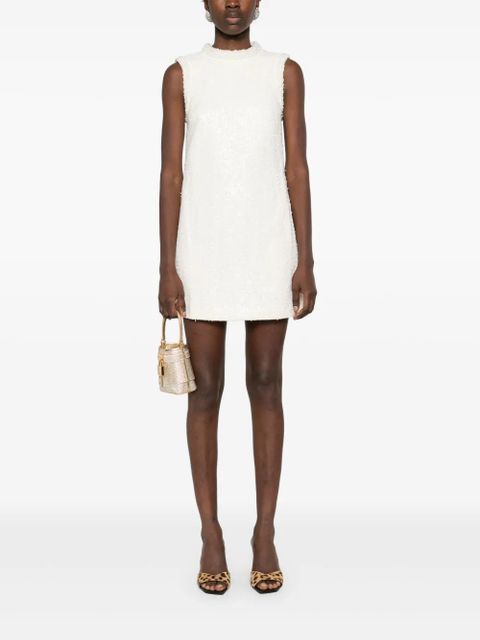 Self-Portrait sequin-embellished bouclé dress - Neutrals - zdjęcie produktu nr 2