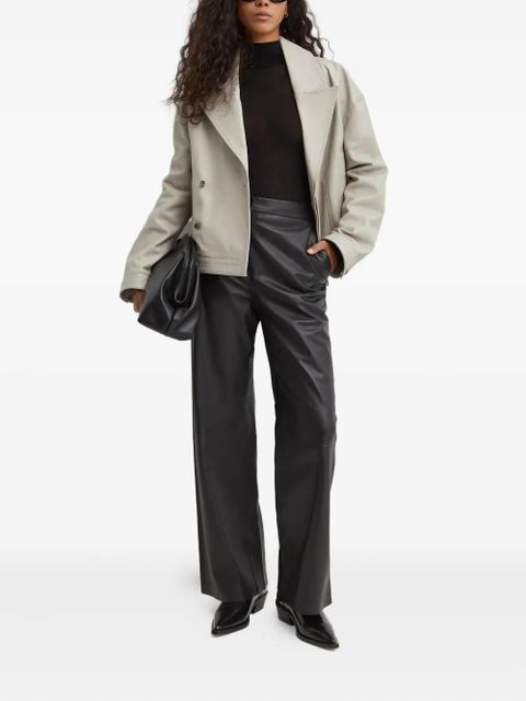 LouLou de Saison Kaipan wide-lapels leather jacket - Neutrals - zdjęcie produktu nr 2