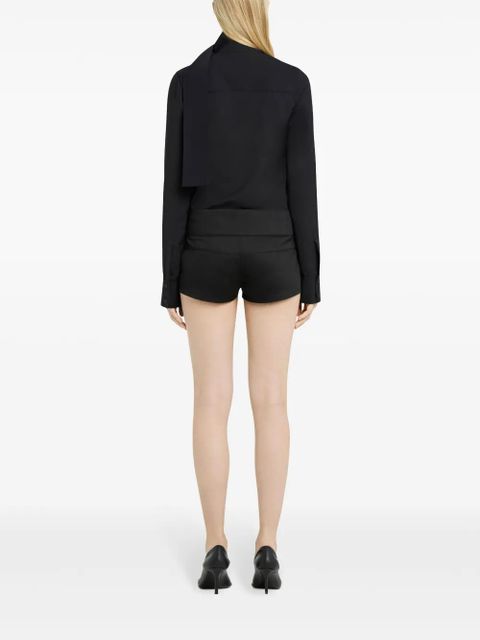 Courrèges scarf-detail blouse - Black