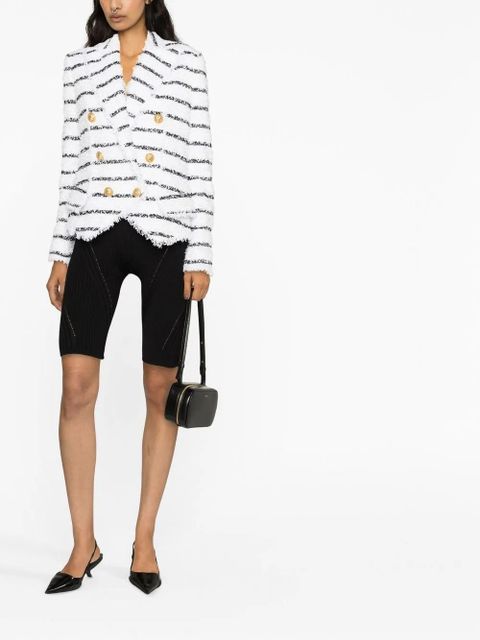 Balmain striped trurex-tweed jacket - White - zdjęcie produktu nr 2