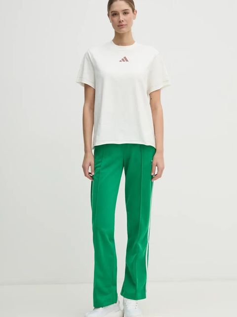 adidas Originals spodnie dresowe Firebird damskie kolor zielony z aplikacją JC8283