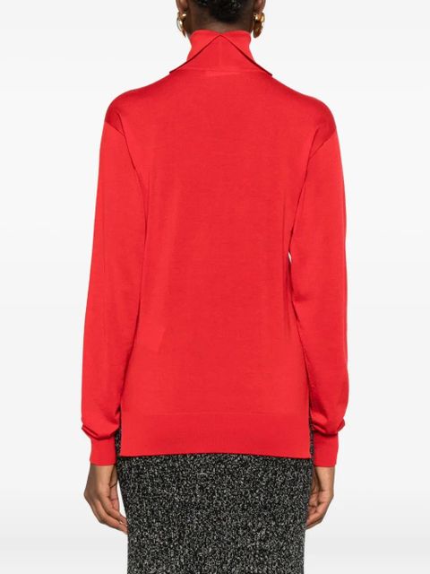 Jil Sander turtleneck knitted sweater - Red