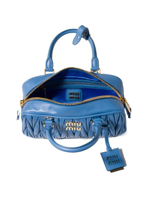 Miu Miu Arcadie matelassé nappa-leather bag - Blue