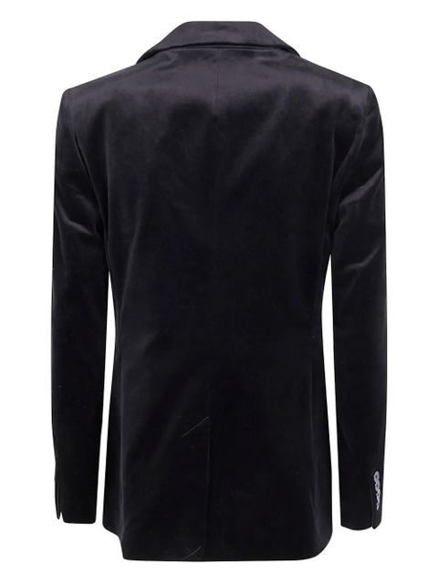 Lauren Ralph Lauren velvet single-breasted blazer - Black