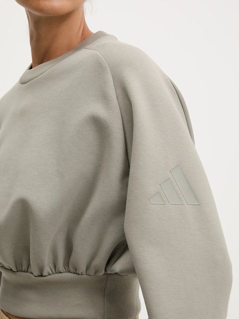 adidas bluza All SZN damska kolor szary gładka JW5070