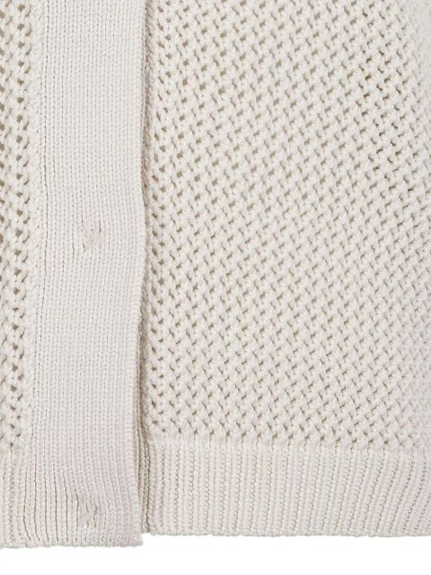 Max Mara Nome open knit button vest - Neutrals