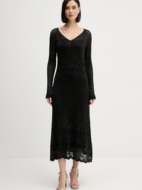 Hoss Intropia sukienka kolor czarny maxi dopasowana 6512541 - zdjęcie produktu nr 1