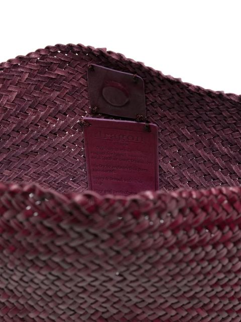 DRAGON DIFFUSION woven leather shoulder bag - Purple