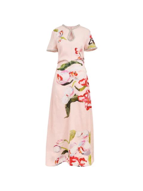 Acler Yeoford embellished floral-print maxi dress - Pink - zdjęcie produktu nr 1