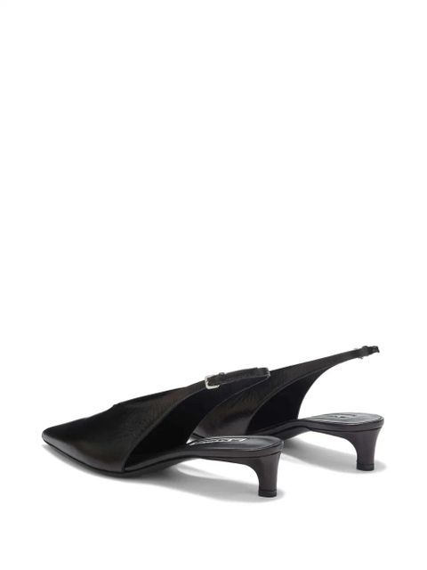 Jil Sander slingback leather pumps - Black