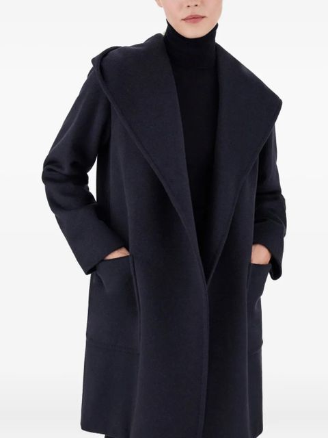 Max Mara Rialto hooded belted coat - Blue