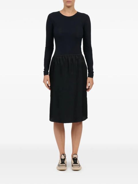 MM6 Maison Margiela elasticated midi skirt - Black - zdjęcie produktu nr 2