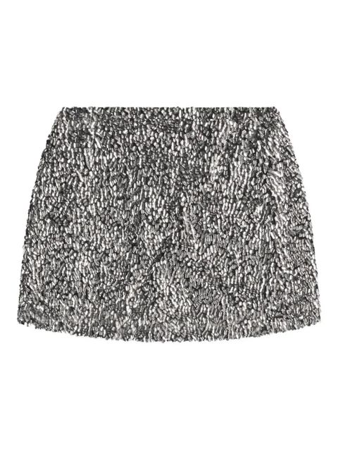 AREA crysta- cluster sequin mini skirt - Silver - zdjęcie produktu nr 1