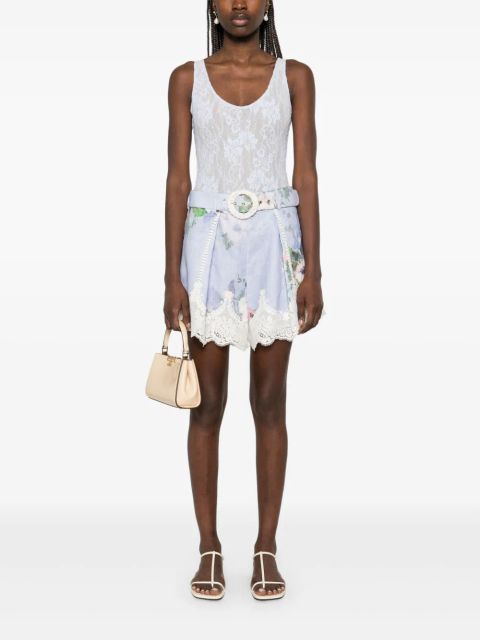 ZIMMERMANN lace scoop bodysuit - Blue