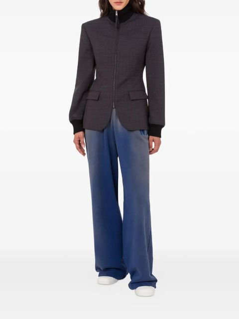 Moschino checked-pattern zip-up coat - Grey - zdjęcie produktu nr 2