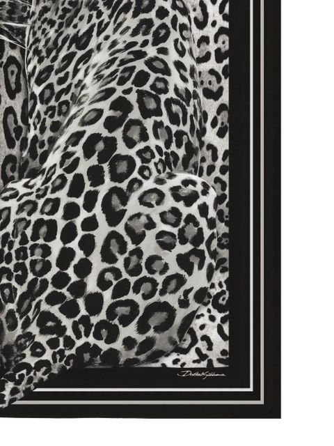 Dolce & Gabbana leopard-print scarf - Black - zdjęcie produktu nr 2