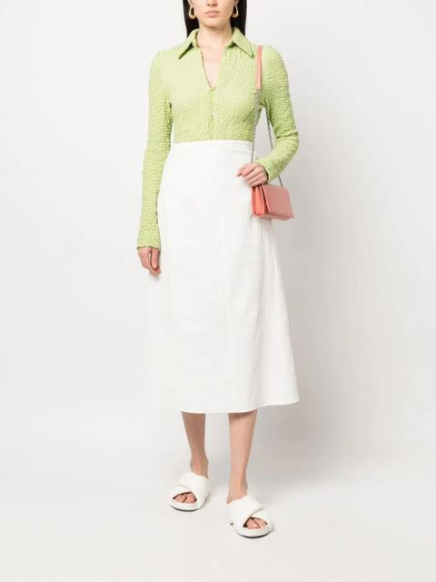 Jil Sander flared panelled midi skirt - White - zdjęcie produktu nr 2