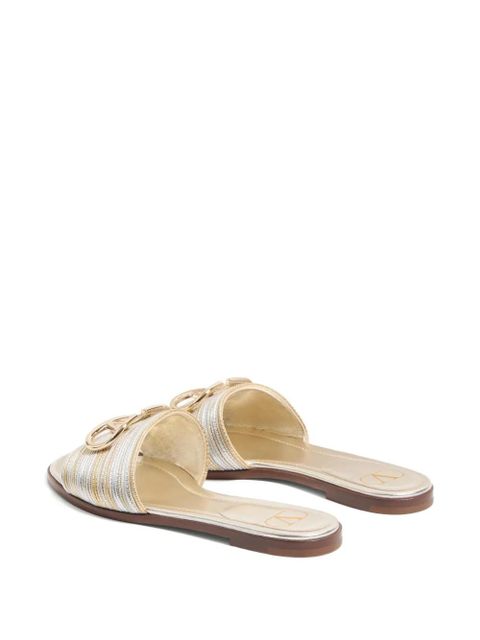 Valentino Garavani logo-plaque sandals - Silver
