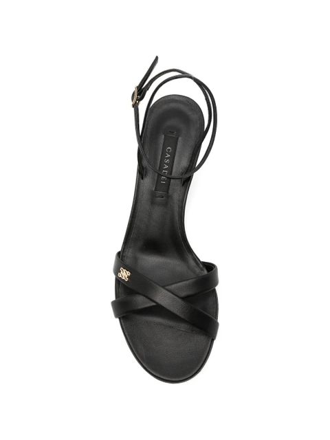 Casadei Jane crossover-strap buckle-fastening sandals - Black