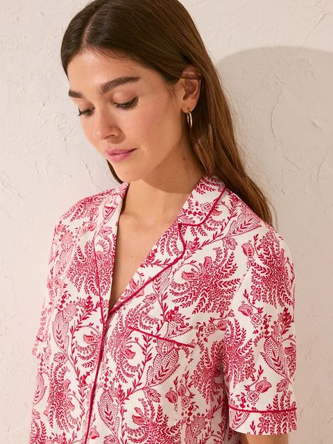 women'secret piżama damska kolor bordowy 4859416