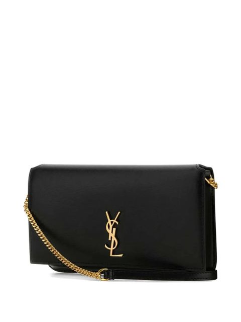 Saint Laurent Cassandre leather crossbody bag - Black
