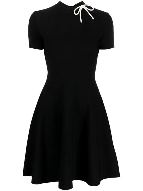 Valentino Garavani bow-embellished knit minidress - Black - zdjęcie produktu nr 1
