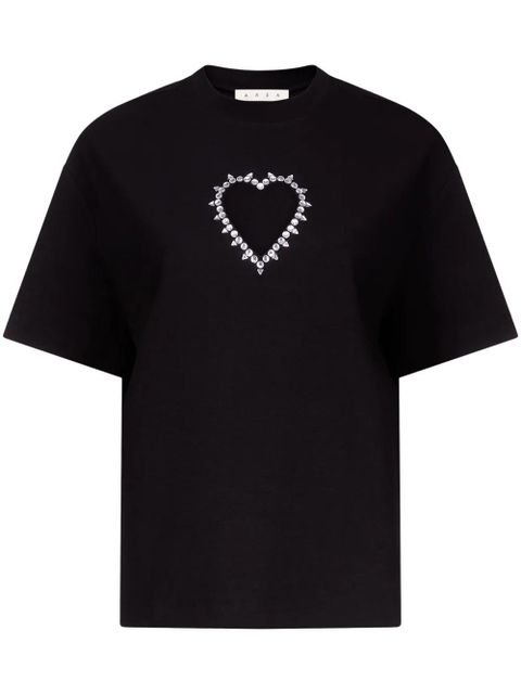 AREA crystal-embellished T-shirt - Black - zdjęcie produktu nr 1