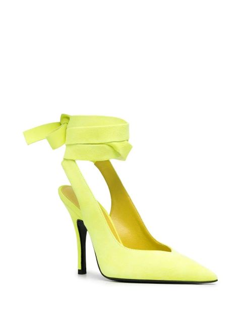 The Attico Venus 110mm tie-ankle pumps - Yellow