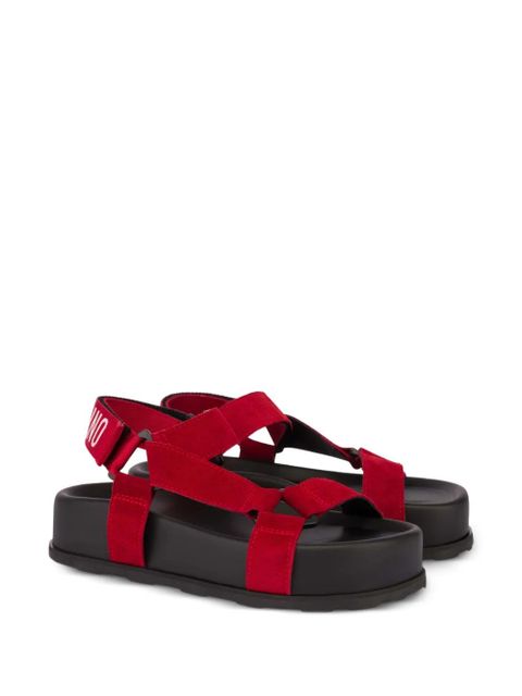 Moschino logo-print sandals - Red - zdjęcie produktu nr 2