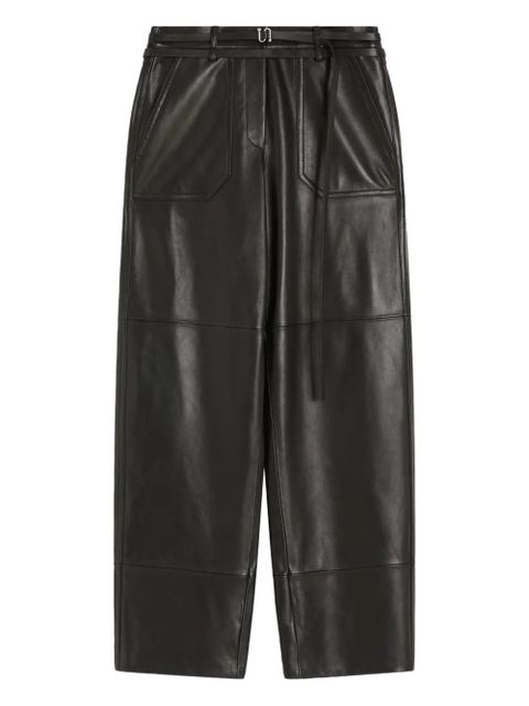 Max Mara GARBO panelled leather trousers - Black - zdjęcie produktu nr 1