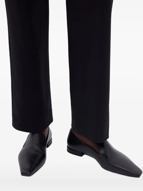 LouLou de Saison Carole Lds leather square-toe loafers - Black