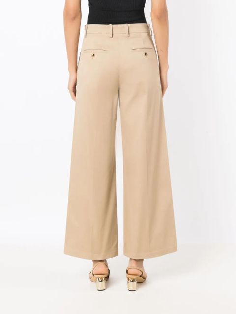 Valentino Garavani high-rise wide-leg trousers - Brown