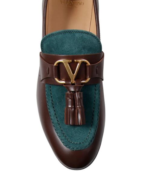 Valentino Garavani Vaniteux tassel-detail leather loafers - Brown