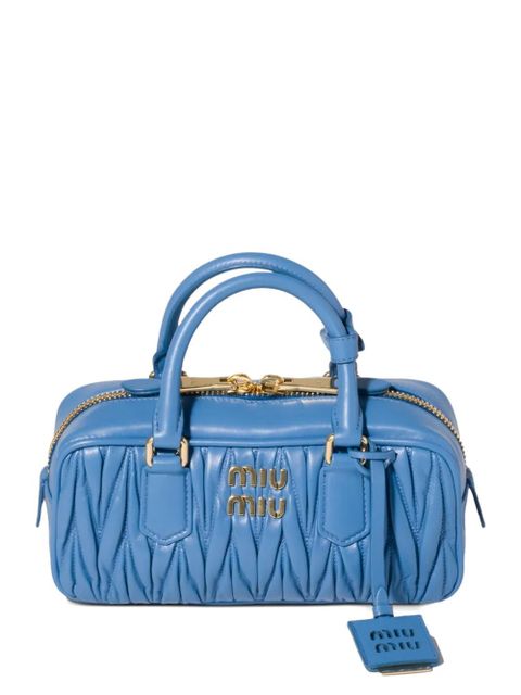Miu Miu Arcadie matelassé nappa-leather bag - Blue - zdjęcie produktu nr 1