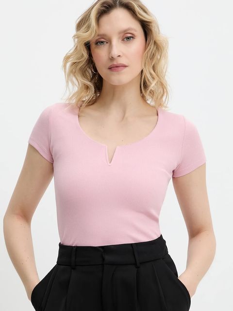 Answear.LAB t-shirt damski kolor różowy