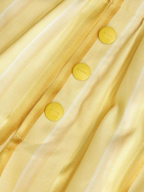 ETRO stripe-print button-fastening short - Yellow