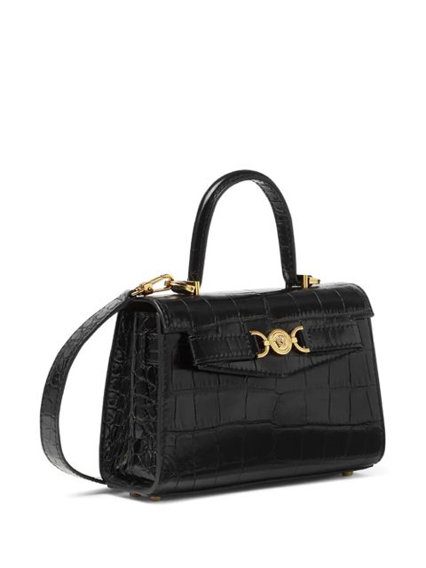 Versace small Medusa '95 croc-effect tote bag - Black - zdjęcie produktu nr 2
