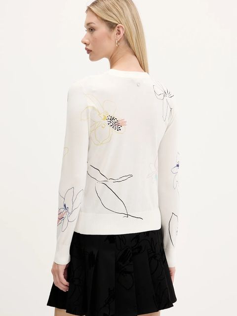 Desigual sweter ARTY damski kolor beżowy lekki 25WWJF33