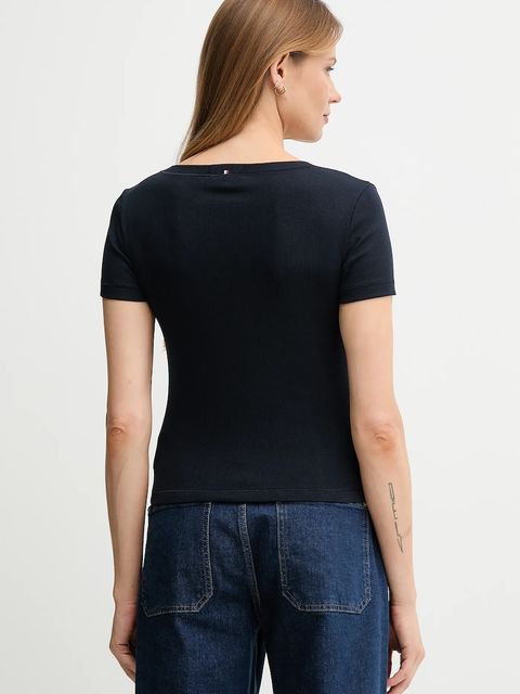 Tommy Hilfiger t-shirt damski kolor granatowy UW0UW06067