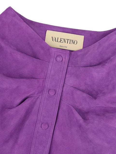 Valentino Garavani suede midi skirt - Purple