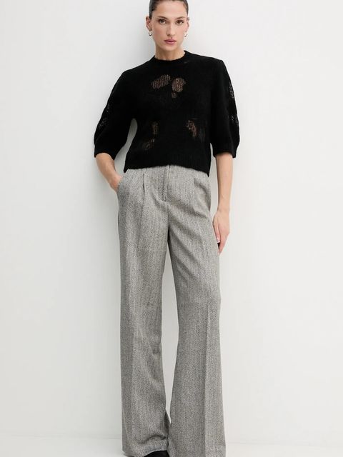 United Colors of Benetton sweter z dodatkiem wełny damski kolor czarny lekki 18L4E10EV