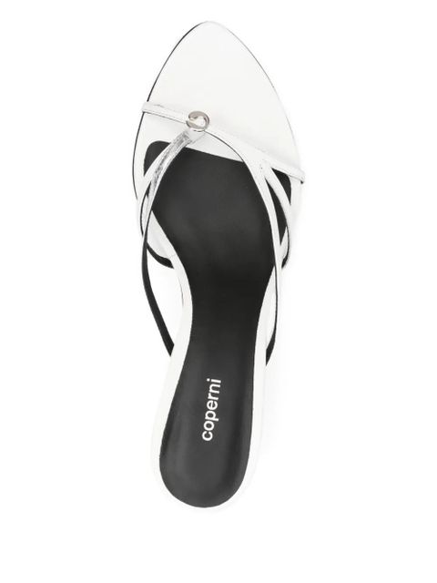Coperni 75mm leather mules - White