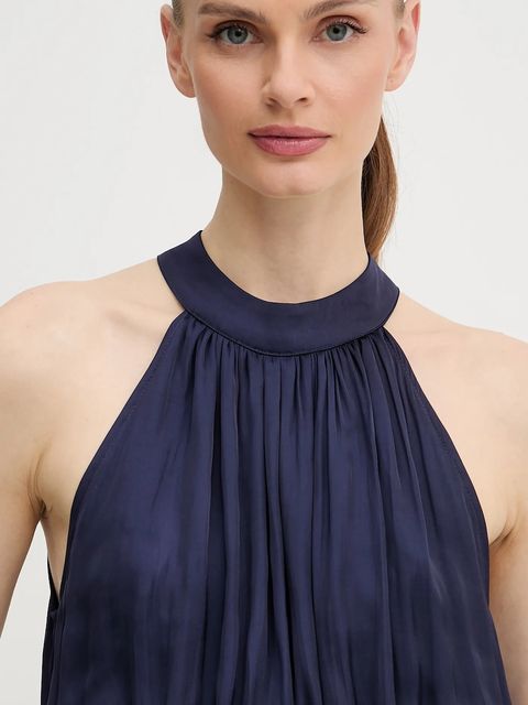 Morgan sukienka kolor granatowy maxi rozkloszowana RAMAGE