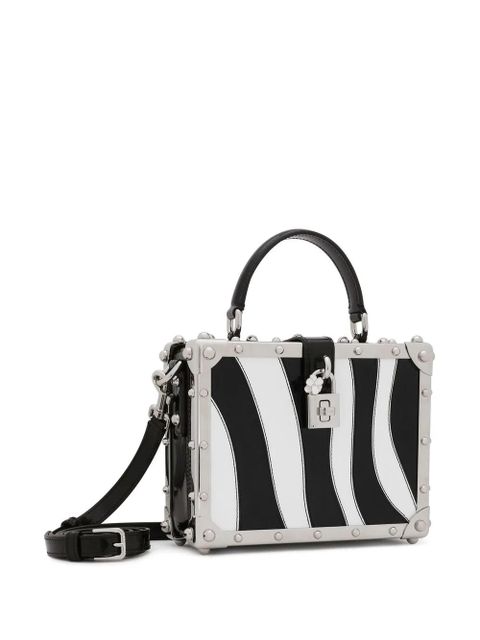 Dolce & Gabbana Dolce Box zebra-print top-handle bag - White
