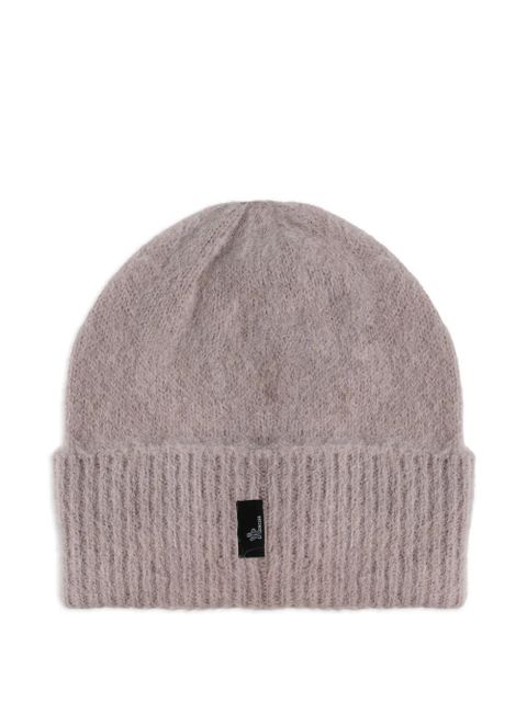 Moncler Grenoble ribbed logo beanie - Purple - zdjęcie produktu nr 2